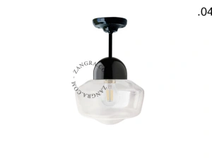 lampa porcelana ze szklanym kloszem