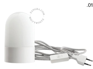 Tisch- oder Wandleuchte aus Porzellan - Glaskugel - Ø 10 cm