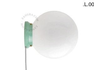zielona porcelanowa lampa stołowa lub ścienna Cedric