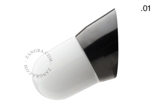 czarna lampa ścienna ze szklanym kloszem - Ø 11 cm
