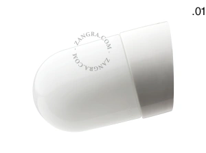 badeværelse væglampe i porcelæn med glasskærm – Ø 10cm - IP54