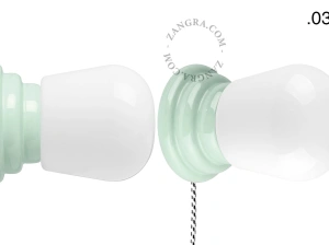 green porcelain Art Deco table or wall light