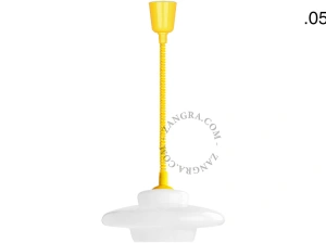 lampa wisząca Emile z żółtym przewodem spiralnym