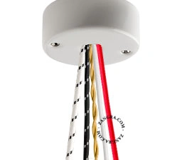 white porcelain ceiling rose - up to 5 cables