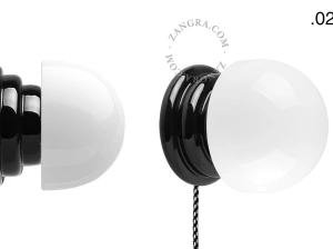 black porcelain Art Deco table or wall light