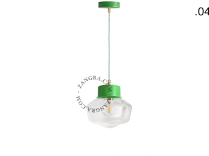 candeeiro suspenso verde - abajur de vidro - Ø 10cm