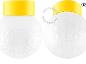 lámpara de porcelana amarilla David - Ø 10 cm