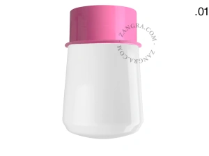 pink wall or ceiling light - glass shade - Ø 10 cm