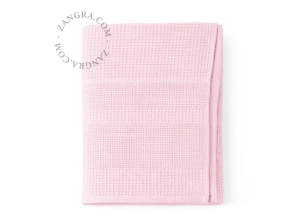 serviette de bain nid d'abeille - rose