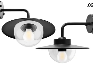 black wall light Eduardo - IP54