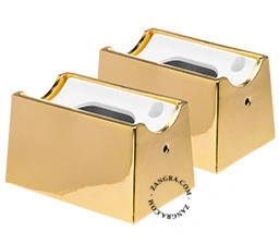 portalampade dorati S14s per lampadina a bastoncino