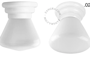 white porcelain Art Deco light Daniel