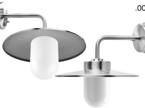 silver-coloured wall light Eduardo - IP54