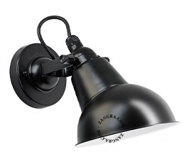lampada da parete nera regolabile