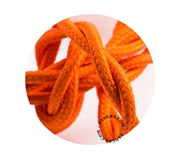 kabel tekstylny - pomarańczowy skręcony