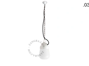 hanglamp van porselein en glas  - IP54