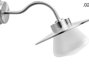 zilverkleurige industriële gevellamp Elda - IP54