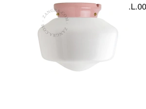 candeeiro Art Deco Chaella de porcelana cor-de-rosa