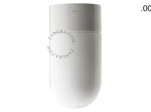 candeeiro de parede ou de teto em porcelana branca - abajur de vidro - Ø 10cm - IP54