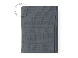 donkergrijze wafelhanddoek