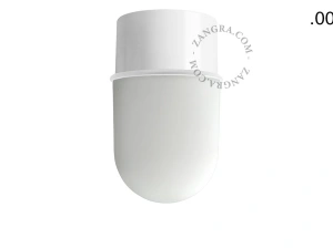 weiße Wand- oder Deckenleuchte - Glasschirm - Ø 8 cm