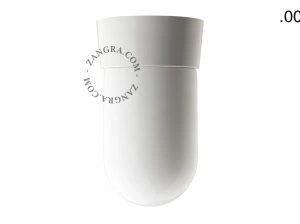 biała lampa ścienna lub sufitowa ze szklanym kloszem - Ø 11 cm