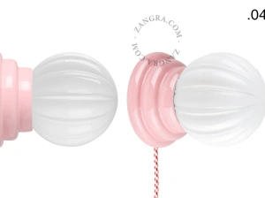 pink porcelain Art Deco table or wall light