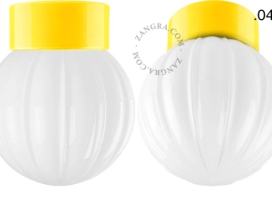 lámpara de porcelana amarilla David - Ø 10 cm