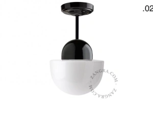 lampa porcelana ze szklanym kloszem