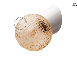 applique blanche - globe en verre - Ø 11 cm