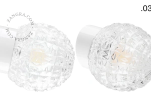 biała porcelanowa lampa ścienna David - Ø 10 cm