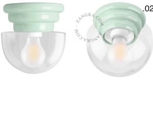 green porcelain Art Deco light Daniel