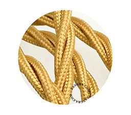gedrehtes Textilkabel - goldfarben