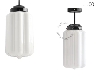 lampada da soffito nera - paralume in vetro