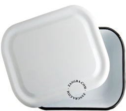 białe naczynie emaliowane do pieczenia - 35cm