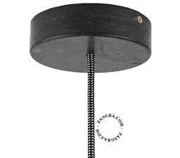 marble ceiling rose - black