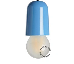 fitting in porselein - blauw