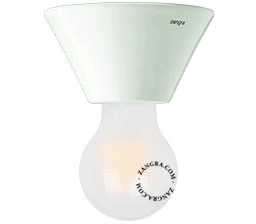 aplique o plafón de porcelana verde claro