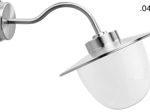 zilverkleurige industriële gevellamp Elda - IP54