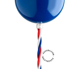 plafondkapje metalen - blauw