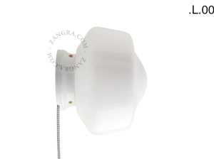Tisch- oder Wandleuchte Cedric aus weißem Porzellan