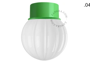 applique ou plafonnier vert - globe en verre - Ø 10 cm
