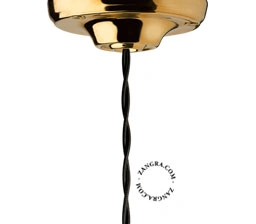 18k forgyldt porcelænsloftroset