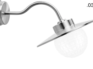 zilverkleurige industriële gevellamp Elda - IP54