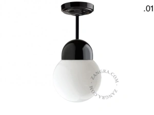 lampa porcelana ze szklanym kloszem