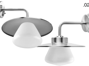 silver-coloured wall light Eduardo - IP54