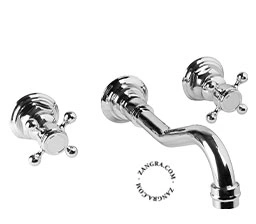 brass chrome color wall mounted basin faucet