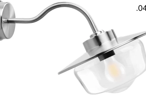 zilverkleurige industriële gevellamp Elda - IP54