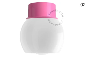 pink wall or ceiling light - glass shade - Ø 10 cm