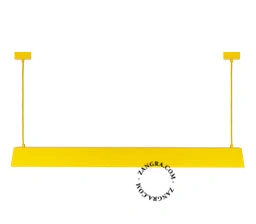 candeeiro suspenso linear amarelo Brenda